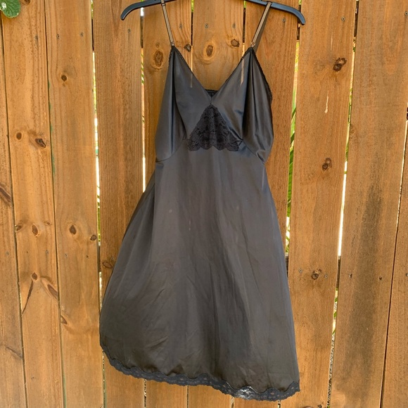Vintage Black Lace full slip size M. - Picture 7 of 13